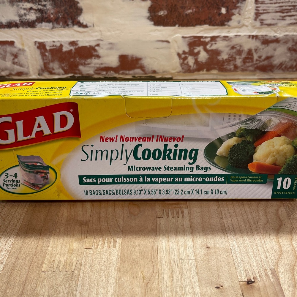 Glad SimplyCooking Microwave Steaming Bags 10 Count 9.13 x 5.55 x 3.93 Inch